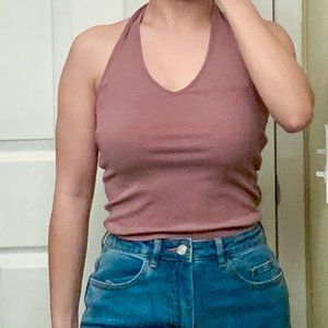 American eagle AE pink halter tank top v neck